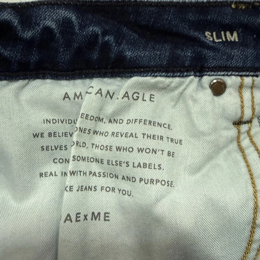 American Eagle SLIM Jeans Men’s Size 32x32 Blue Medium Wash Flex Stretch Denim - Picture 8 of 11